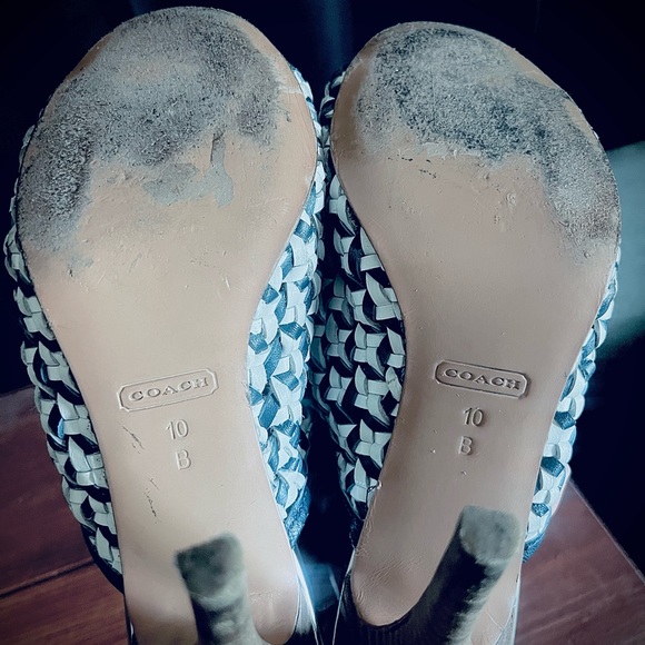 Vintage Coach Leather High Heels Size 10B - Picture 9 of 12